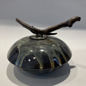 Kleine keramiek potje (bruin)